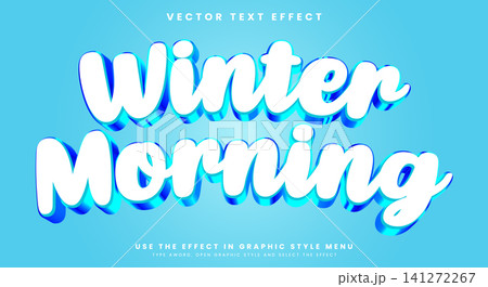 Winter Morning editable text effect Winter Morning editable text effect 141272267
