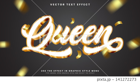 Golden Queen 3d editable text effect Template Golden Queen 3d editable text effect Template 141272273
