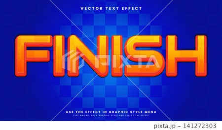 Finish editable text effect Template 141272303