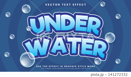 Under Water editable text effect template Under Water editable text effect template 141272332