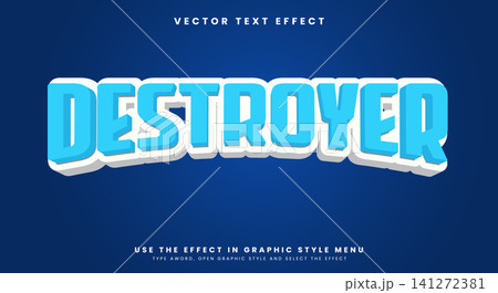 Destroyer 3d editable text effect template Destroyer 3d editable text effect template 141272381