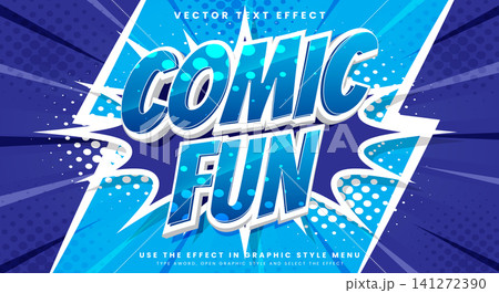 Comic Fun 3D Cartoon Style editable text effect 141272390
