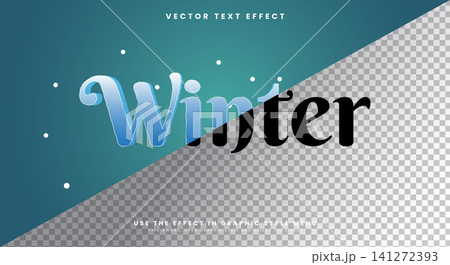 Winter 3D editable text effect template Winter 3D editable text effect template 141272393