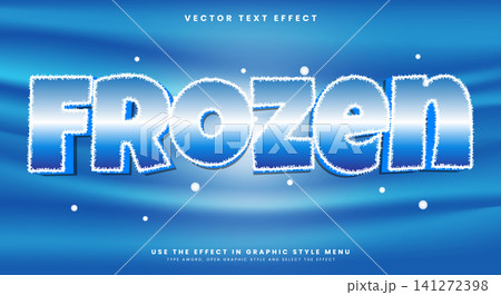 Frozen 3D editable text effect template Frozen 3D editable text effect template 141272398