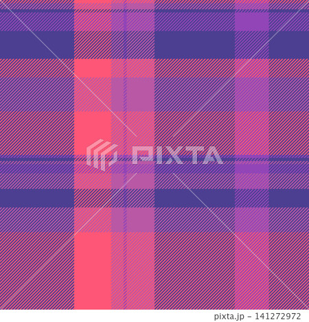 Art fabric pattern textile, asymmetric vector plaid check. Table cloth tartan texture background seamless in indigo and red colors. Art fabric pattern textile, asymmetric vector plaid check. Table cloth tartan texture background seamless in indigo and red colors. 141272972