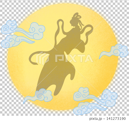 moon goddess silhouette 141273190