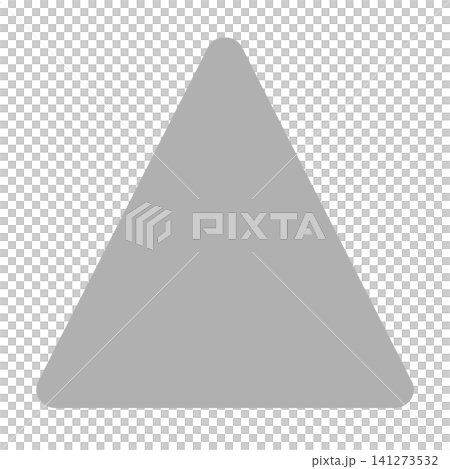 A solid gray triangle shape with rounded corners, usable as a background or icon base. A solid gray triangle shape with rounded corners, usable as a background or icon base. 141273532