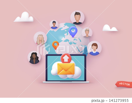 Running email campaign, email advertising, direct digital marketing. Subscribe to newsletter. Vector illustration for online marketing and business. 3D Web Vector Illustrations. Running email campaign, email advertising, direct digital marketing. Subscribe to newsletter. Vector illustration for online marketing and business. 3D Web Vector Illustrations. 141273955