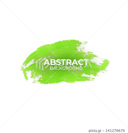 Green paint brush stroke abstract vector background, realistic oil acrylic paint stripe trace textured watercolor design Green paint brush stroke abstract vector background, realistic oil acrylic paint stripe trace textured watercolor design 141276670