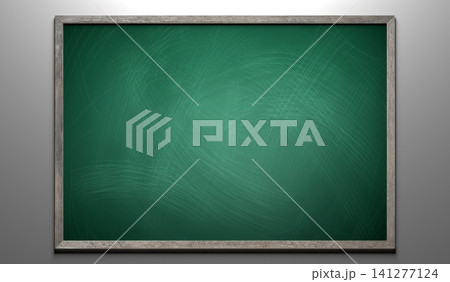 Rubbed out chalk on a greenboard with wooden frame Rubbed out chalk on a greenboard with wooden frame 141277124