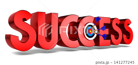 Success concept - dartboard with arrows, white background - 3D illustration Success concept - dartboard with arrows, white background - 3D illustration 141277245