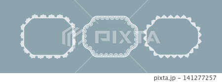 Delicate lace frame with vintage doily pattern and ornate border, perfect for romantic wedding invitations, scrapbooking projects, or elegant greeting cards with floral accents. Delicate lace frame with vintage doily pattern and ornate border, perfect for romantic wedding invitations, scrapbooking projects, or elegant greeting cards with floral accents. 141277257