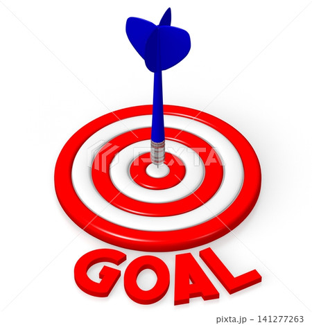 3D word/ darts illustration - goal 3D word/ darts illustration - goal 141277263
