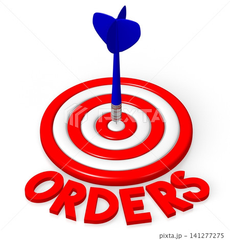 3D word/ darts illustration - orders 3D word/ darts illustration - orders 141277275