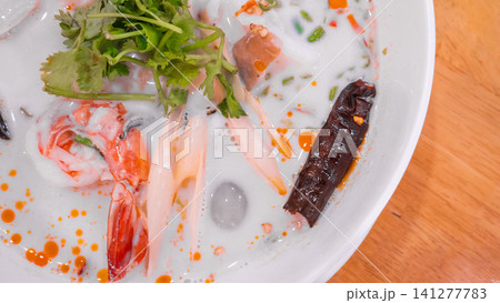 Creamy Thai Coconut Tom Yum Seafood Soup Creamy Thai Coconut Tom Yum Seafood Soup 141277783