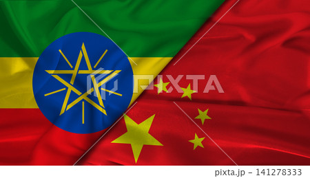 Bilateral relations between Ethiopia and China. Flag of Ethiopia and China Bilateral relations between Ethiopia and China. Flag of Ethiopia and China 141278333