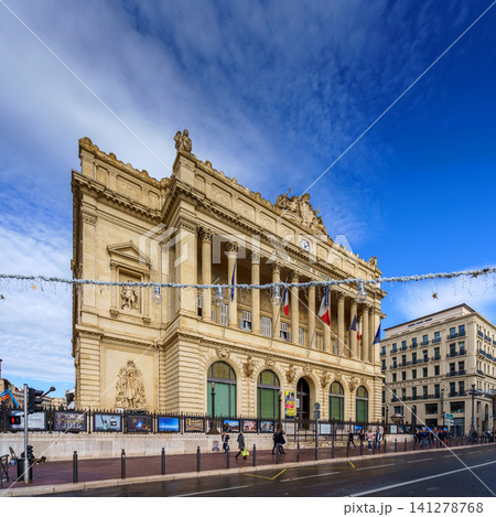MARSEILLE, FRANCE - 03 Nov 2018 - The Marseille Chamber of Commerce or The Stock Exchange building MARSEILLE, FRANCE - 03 Nov 2018 - The Marseille Chamber of Commerce or The Stock Exchange building 141278768
