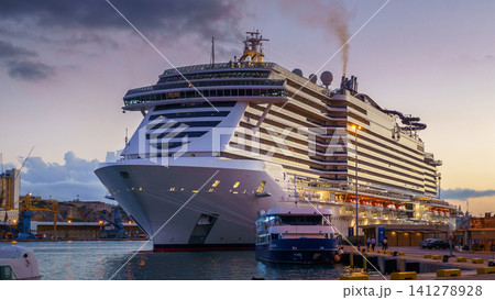 VALLETTA, MALTA - NOV 12, 2018 - MSC Seaview Cruise Ship in the port VALLETTA, MALTA - NOV 12, 2018 - MSC Seaview Cruise Ship in the port 141278928