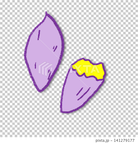 クレヨンで描いたさつまいものイラスト 141279177