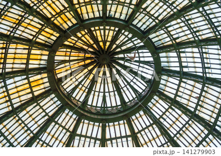 NAPLES, ITALY - 05 NOVEMBER, 2018 - Galleria Umberto I, a public shopping gallery in Napoli and its interiors NAPLES, ITALY - 05 NOVEMBER, 2018 - Galleria Umberto I, a public shopping gallery in Napoli and its interiors 141279903
