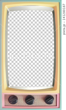 Retro television with a green screen for easy editing and customization Retro television with a green screen for easy editing and customization 141280187