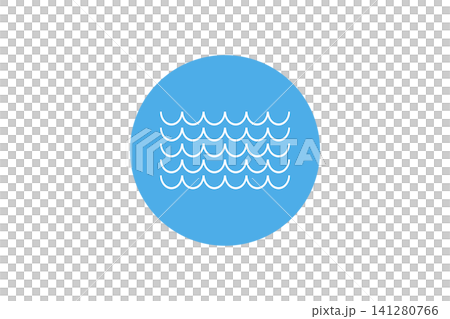 Water Wave Icon In Circle Minimal Flat Design Symbol For Sea And Ocean Concepts Water Wave Icon In Circle Minimal Flat Design Symbol For Sea And Ocean Concepts 141280766