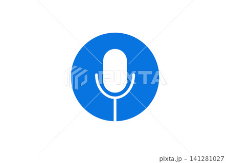 Voice Microphone Icon In Circle Symbol For Podcast Recording And Audio Interface Voice Microphone Icon In Circle Symbol For Podcast Recording And Audio Interface 141281027
