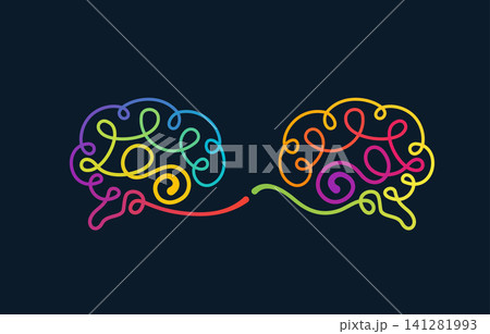 abstract two brains connection vector illustration background abstract two brains connection vector illustration background 141281993