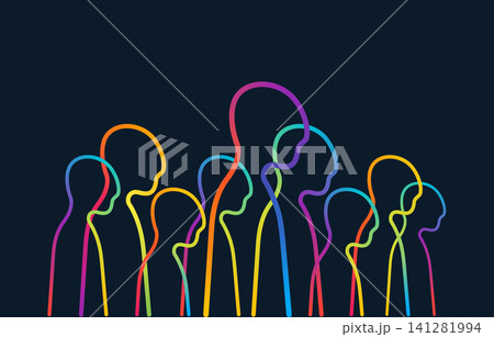 abstract overlapping colorful people profiles vector illustration abstract overlapping colorful people profiles vector illustration 141281994