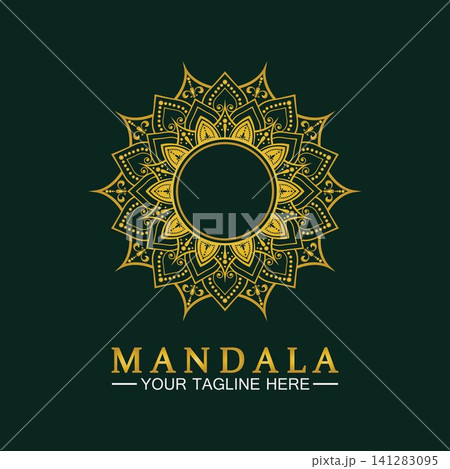 Gold Flower Mandala Vector logo template illustration.template for spiritual retreat or yoga studio,Ornamental business cards,vintage luxury, ornamental decoration Gold Flower Mandala Vector logo template illustration.template for spiritual retreat or yoga studio,Ornamental business cards,vintage luxury, ornamental decoration 141283095