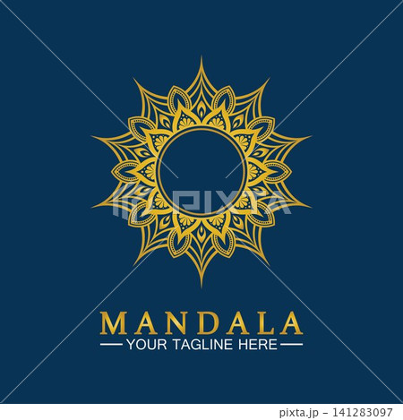 Gold Flower Mandala Vector logo template illustration.template for spiritual retreat or yoga studio,Ornamental business cards,vintage luxury, ornamental decoration Gold Flower Mandala Vector logo template illustration.template for spiritual retreat or yoga studio,Ornamental business cards,vintage luxury, ornamental decoration 141283097