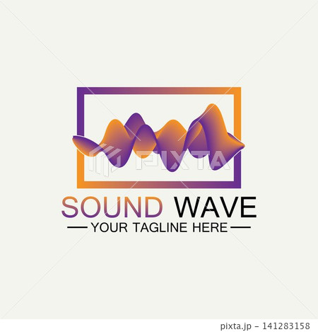 Multicolored abstract fluid sound wave logo Vector illustration design Multicolored abstract fluid sound wave logo Vector illustration design 141283158