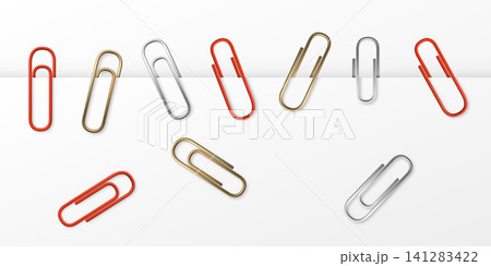 3D paperclip element set for office stationery 3D paperclip element set for office stationery 141283422