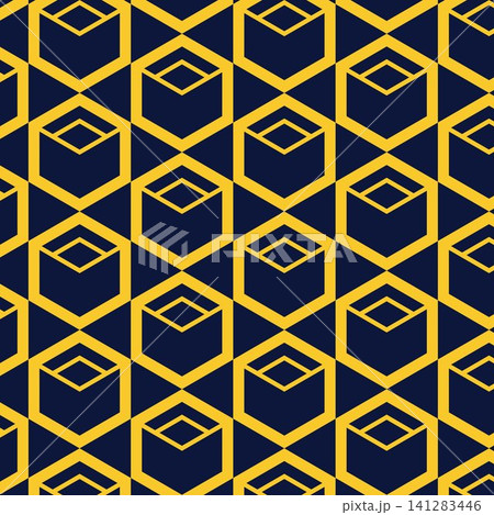 Geometric Hexagon seamless pattern vector background Geometric Hexagon seamless pattern vector background 141283446