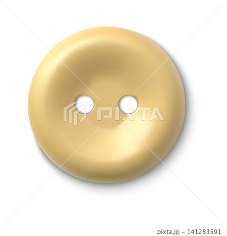 Glossy golden sewing button vector illustration 141283591