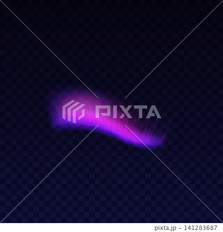 Purple aurora borealis polar light, vector realistic Northern lights with neon glowing effect, arctic natural phenomenon Purple aurora borealis polar light, vector realistic Northern lights with neon glowing effect, arctic natural phenomenon 141283687