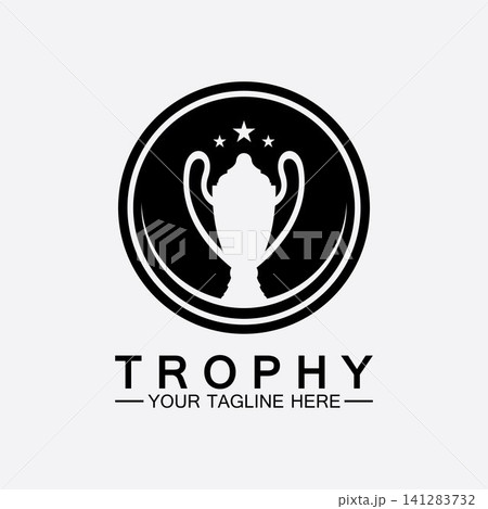 Trophy vector logo icon.champions  trophy logo icon for winner award logo template 141283732