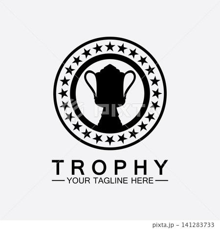 Trophy vector logo icon.champions  trophy logo icon for winner award logo template 141283733