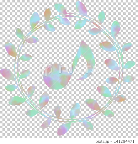 一幅帶有精美水彩圖案的音符圖示插圖。 一幅帶有精美水彩圖案的音符圖示插圖。 141284471