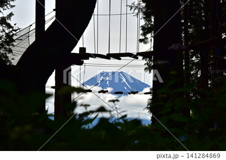 静岡県 三島スカイウオーク 夏姿の富士山 静岡県 三島スカイウオーク 夏姿の富士山 141284869