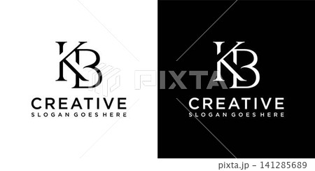 KB or BK initial letter logo design vector 141285689