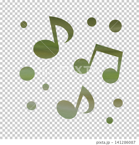 An illustration of a musical note icon with a beautiful watercolor pattern. An illustration of a musical note icon with a beautiful watercolor pattern. 141286087
