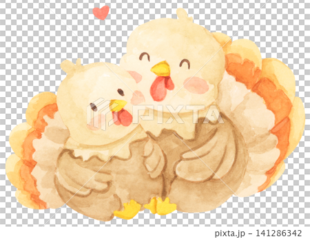 Watercolor painting of Thanksgiving turkey. Watercolor painting of Thanksgiving turkey. 141286342