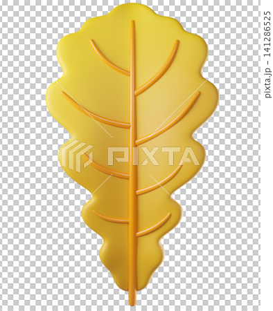 3D leaf oak in yellow color, isolated on background. Botanical leaves for eco design, spring, summer, autumn, nature, organic, gardening, stickers, banners. 3d render 3D leaf oak in yellow color, isolated on background. Botanical leaves for eco design, spring, summer, autumn, nature, organic, gardening, stickers, banners. 3d render 141286525