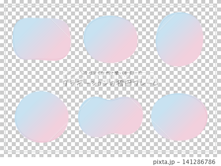 グラデーションの楕円フレーム_2 141286786