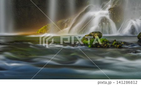 beautiful waterfall in the nature 141286812