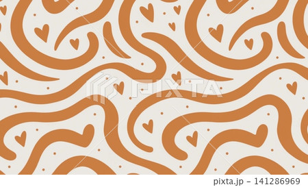 Abstract Zebra Wave Pattern Cute Hearts Pattern Background Abstract Zebra Wave Pattern Cute Hearts Pattern Background 141286969