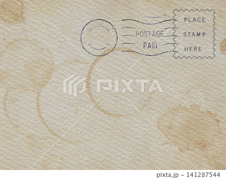 Postcards are old and dirty for writing a message Postcards are old and dirty for writing a message 141287544