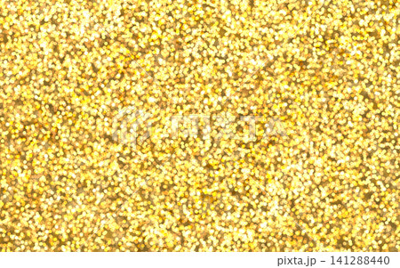 キラキラと輝く細かいラメを敷き詰めたゴールドのテクスチャ キラキラと輝く細かいラメを敷き詰めたゴールドのテクスチャ 141288440