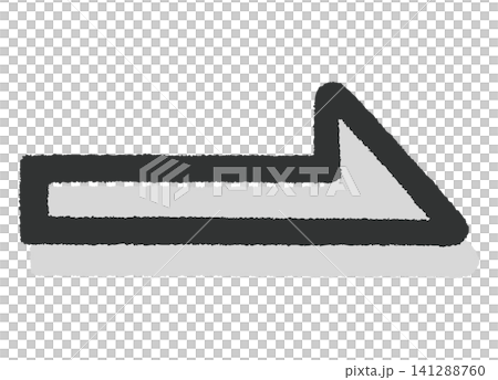 A rightward-pointing arrow that looks like it was drawn with crayons (misprinted, thick line) A rightward-pointing arrow that looks like it was drawn with crayons (misprinted, thick line) 141288760